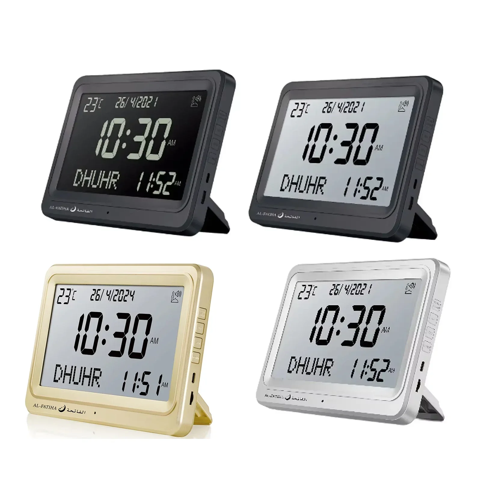 Azan Alarm Clock Islamic 8 Prayer Sounds Father's Day Gift Decor Muslim Prayer Clock for Office Dining Room Bedroom Home Desk