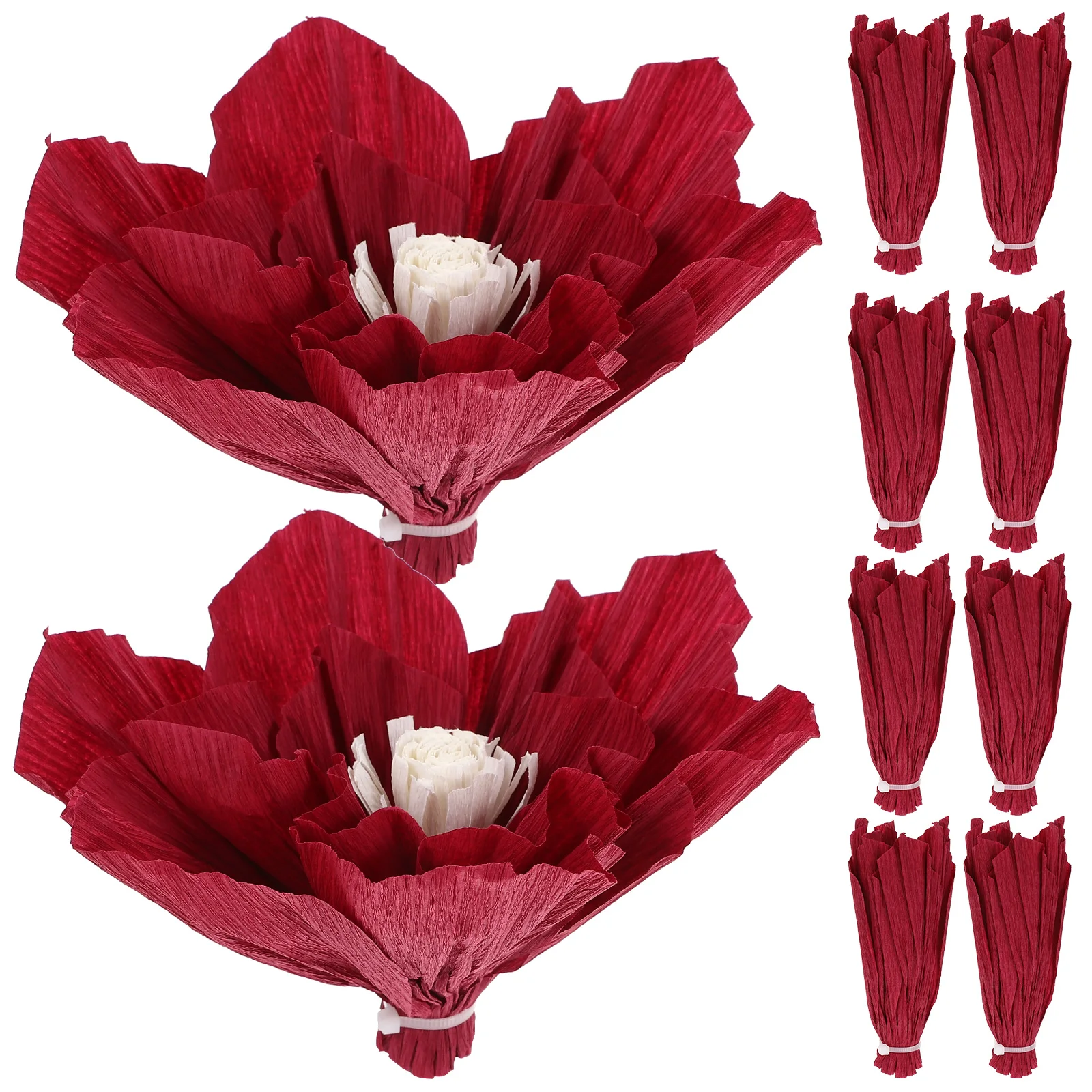 

10 Pcs Paper Flower Decoration Decorations Krepppapier Blumen Wedding Papierblumengirlande
