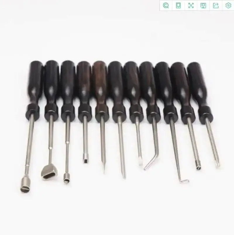 Grand Piano Maintenance Tool Kit 12-Key Black ABS Material for Piano Tuning And Regulation