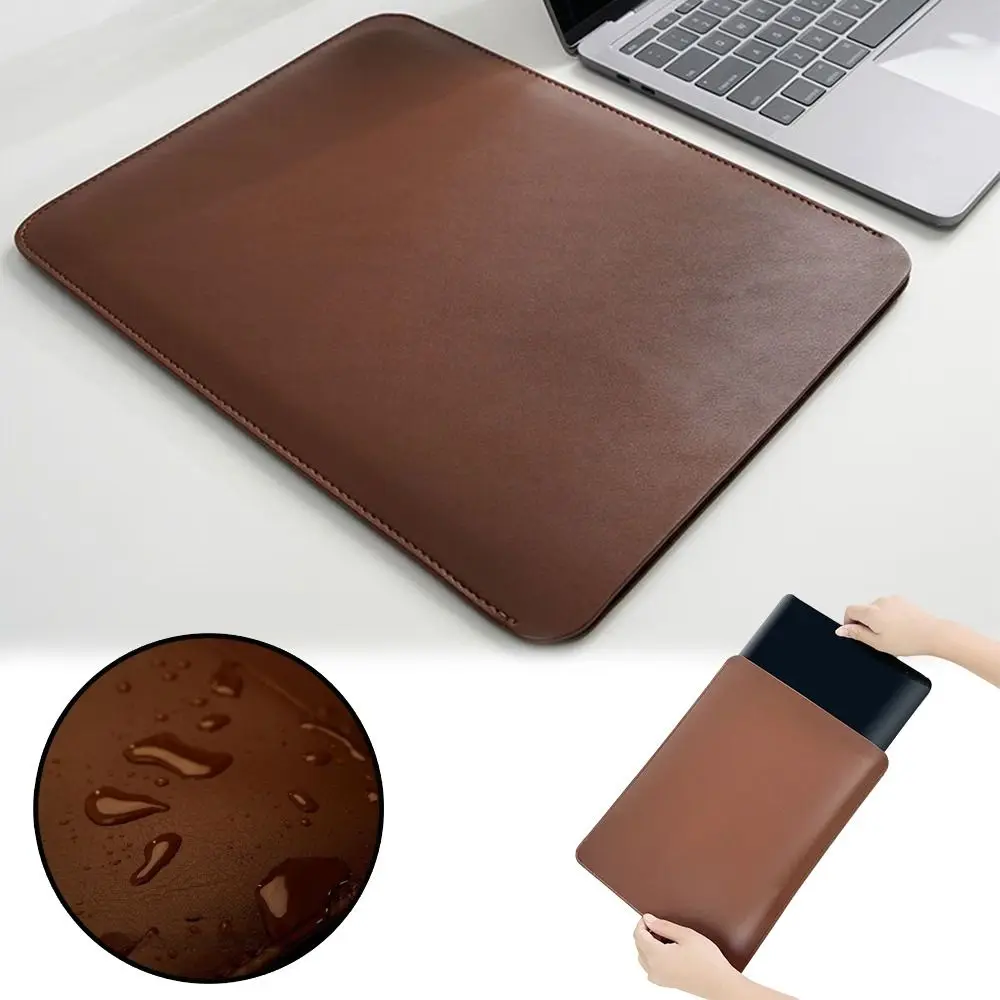 Commute 13 14 15 Inch Laptop Sleeve Carring Case PU Leather Microfiber Lining Notebook Case Water and Splash Proof Laptop Bag
