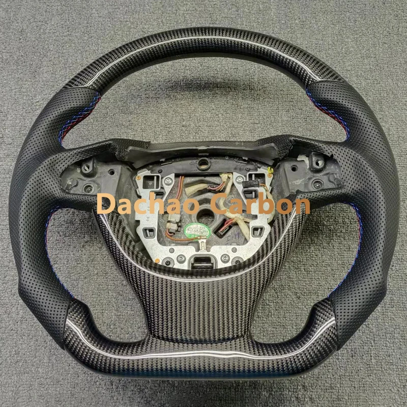 Real Carbon Fiber Steering Wheel For BMW F10 M5 F07 F11 F18 F02 F20 5 7 Series High Quality Leater Sport Wheel Custom Style