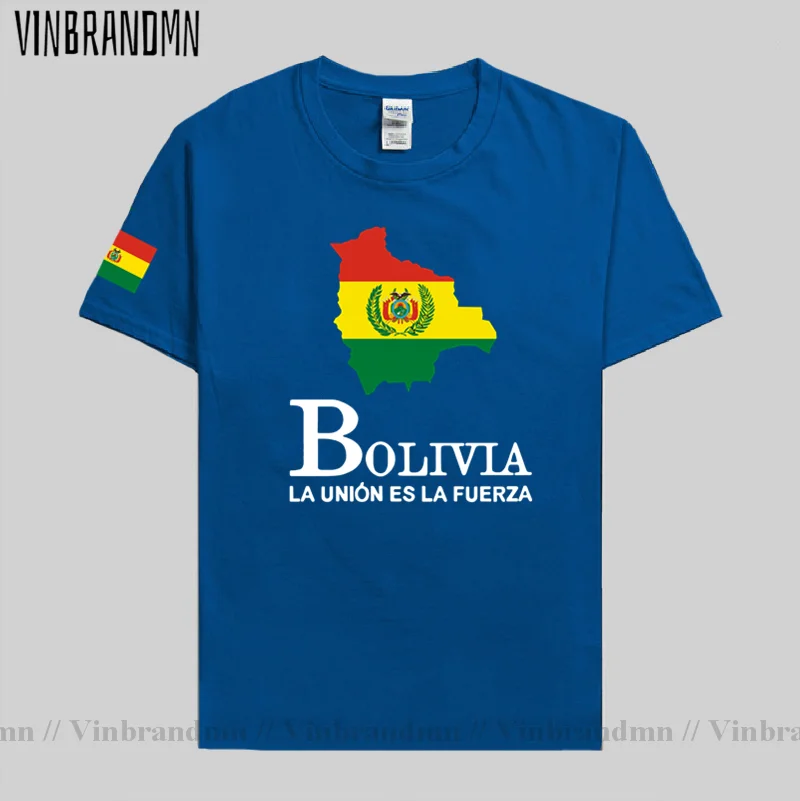 Bolivia T shirt Classic Jerseys Nation Team Tshirt 100% Cotton T-shirt Men Fashion Short Sleeve Sporting Clothes Cool Sweatshirt