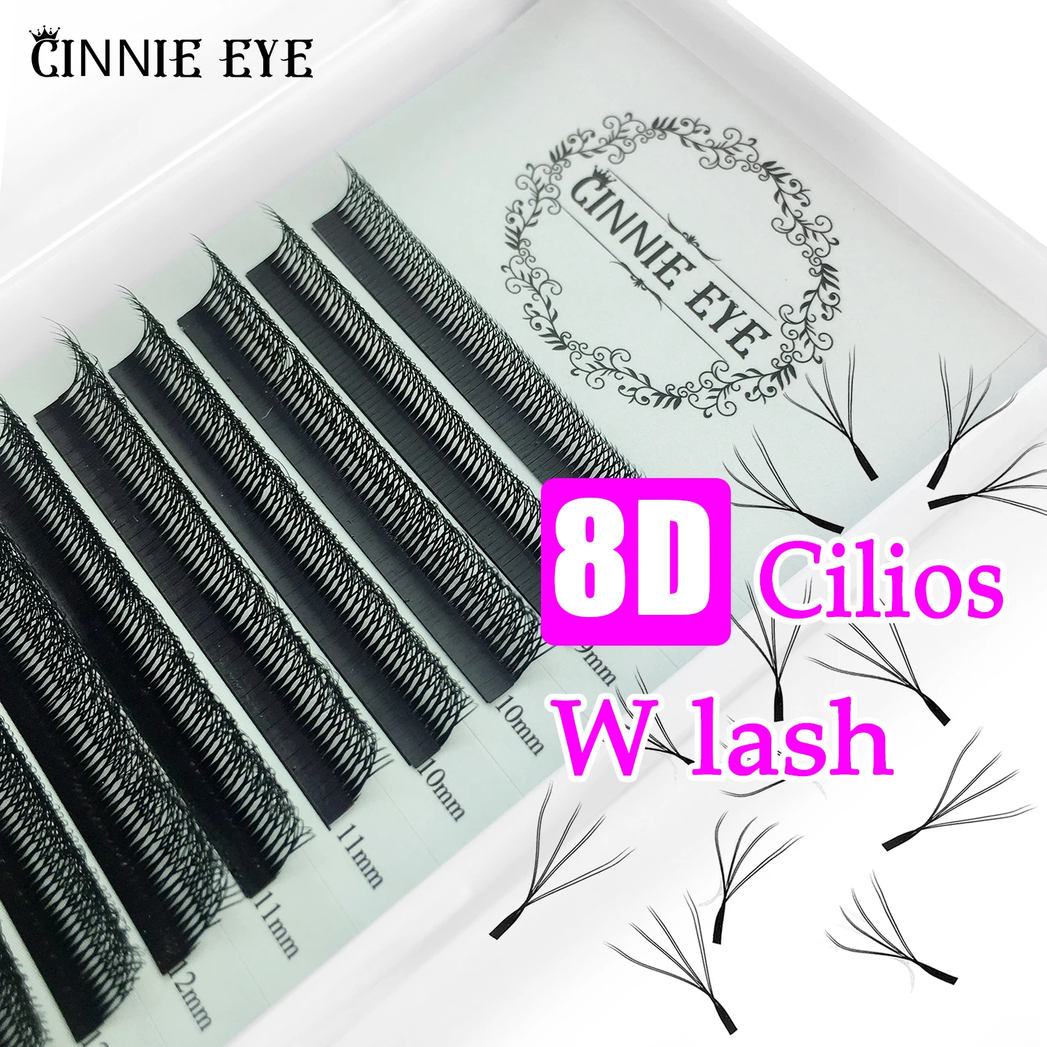 Nieuwe 8D W Vorm Lash Extension Dubbele Tip Cilios 4D W Mix Fake Mink Individuele Wimper Fans Levert W Cluster pluizige Yy Bundels