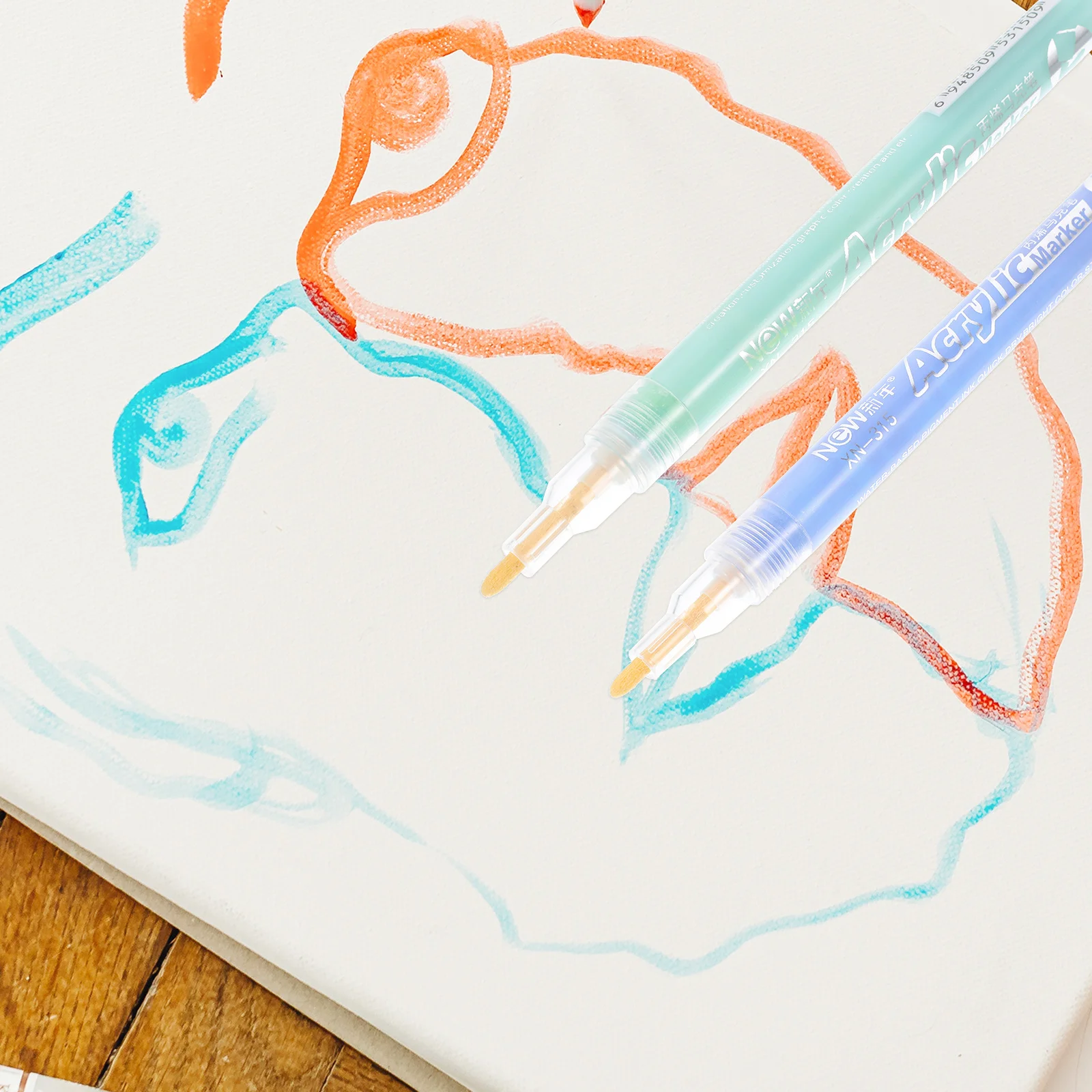 

12Pcs Acrylic Paint Markers Colored Marker Pens for Painting Drawing Graffiti Illustration Art Projects Paint Markers