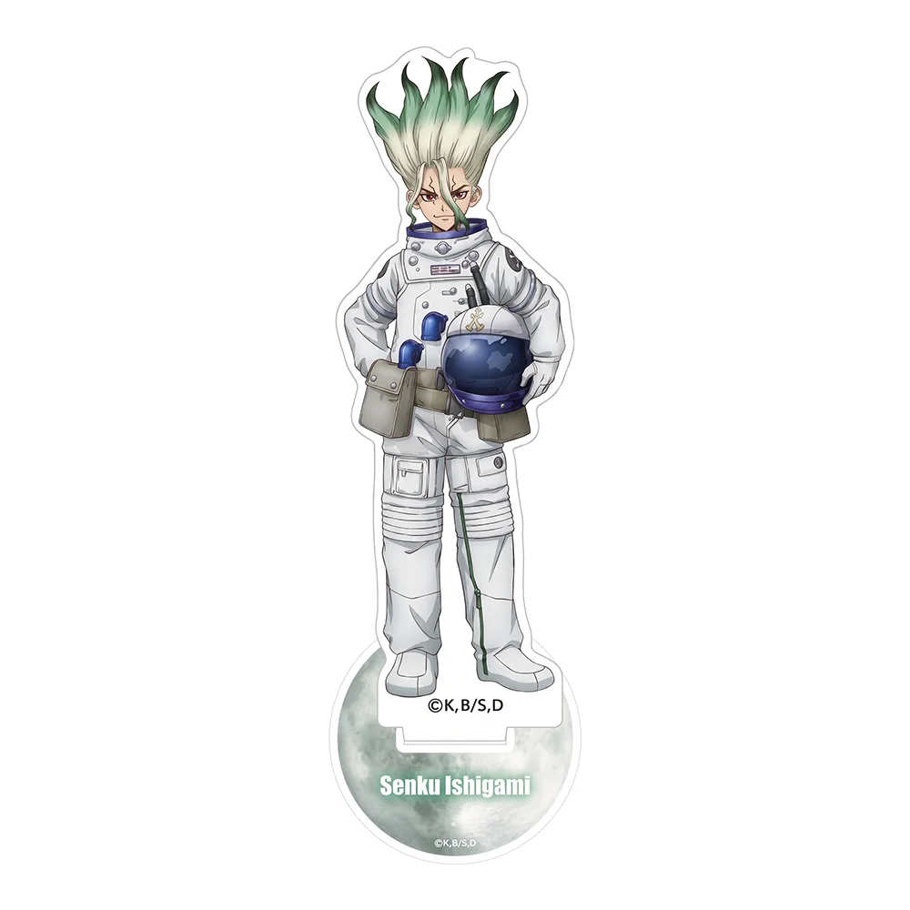 Dr. Stone ROAD TO THE MOON Astronaut Ver 15CM Double Sided Acrylic Stand Keychain 2026 New Anime Stand Senku Xeno Stanley Decor