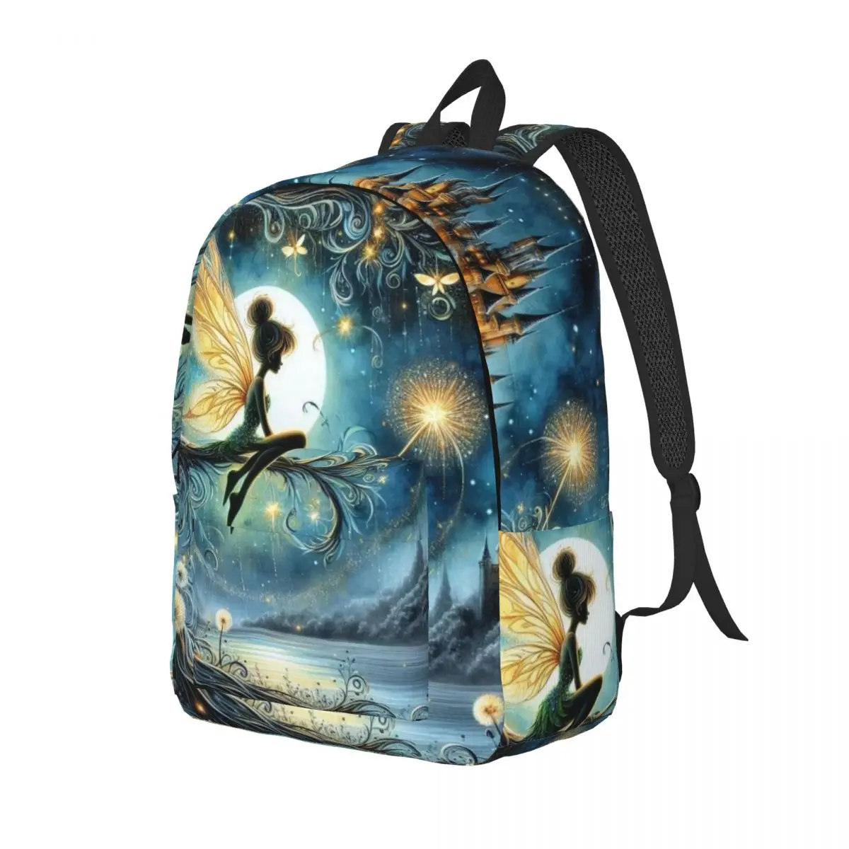 Custom Tinker Bell Canvas Backpack Women Men Casual Bookbag for College School Bags