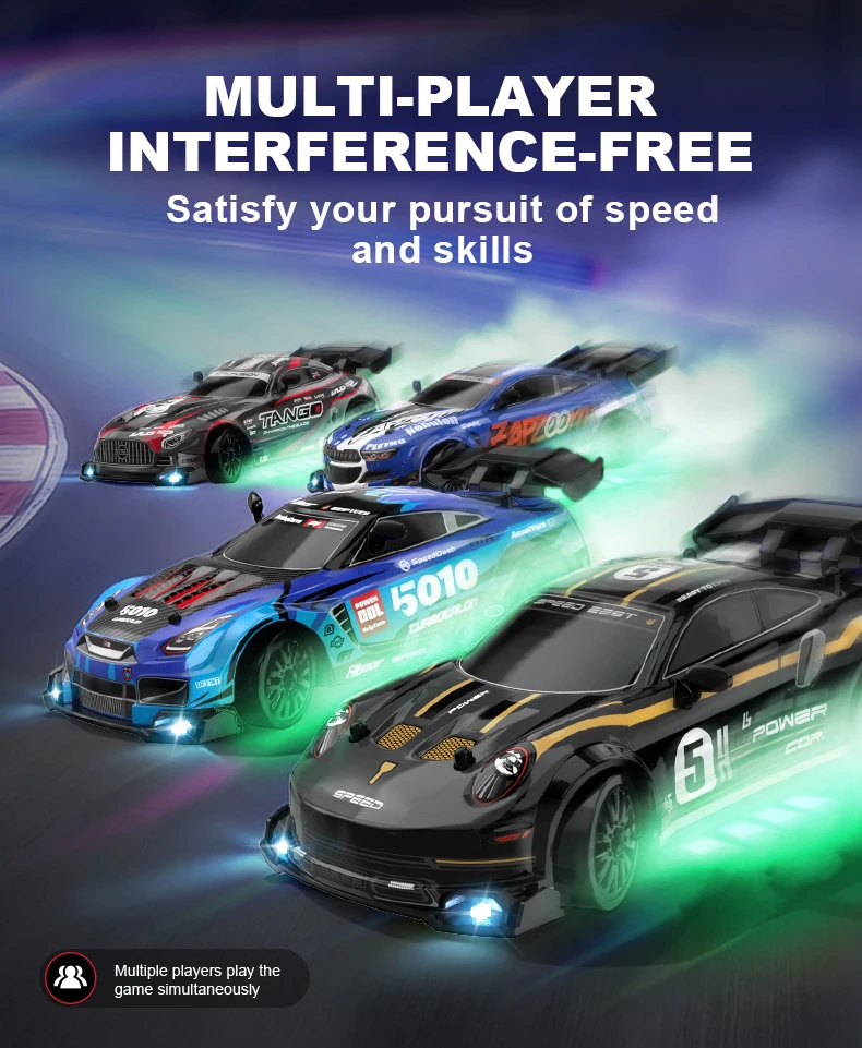 1:24 Remote Control Car 2.4G High Speed RC Drift Car Electric Competition Racing Vehicle Kid Collection Toy Boy Birthday Gift