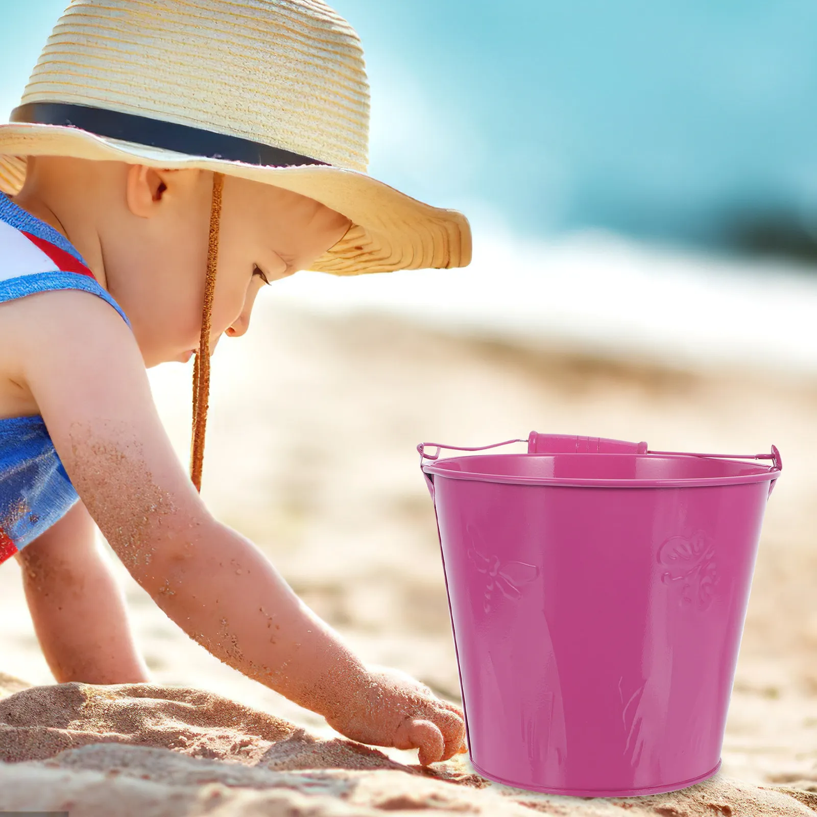 

Набор из 3 маленьких металлических ведерок с ручками: мини-ведра для пляжа, песочницы, вечеринок, садовых суккулентов, подставки для карандашей, цветов