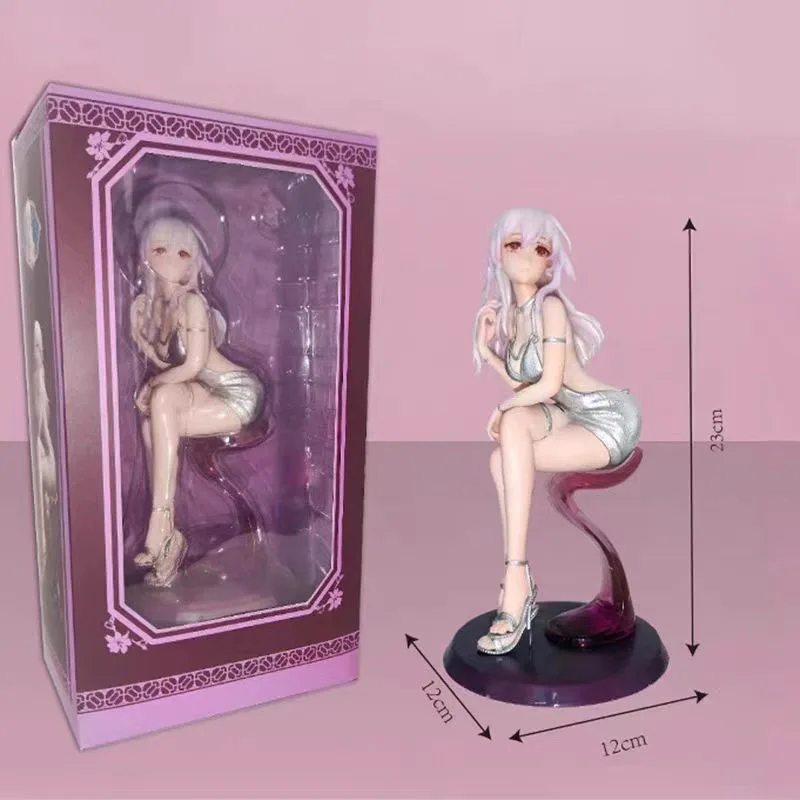 23cm serina vestido completo série sexy menina pvc figuras de ação anime modelo boneca adulto coleção brinquedos estátua ornamento desktop presentes