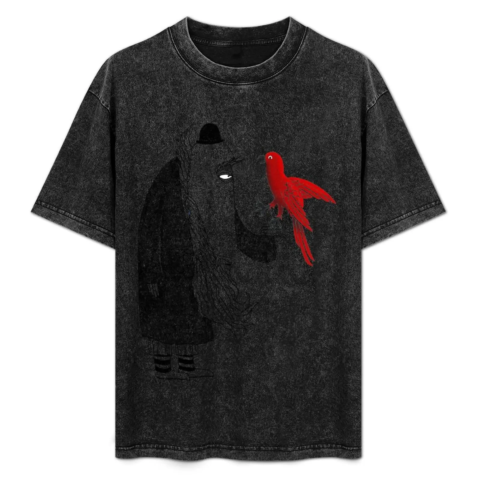 

Darwin and red bird T-Shirt animal prinfor boys tops baggy shirts customs mens white t shirts