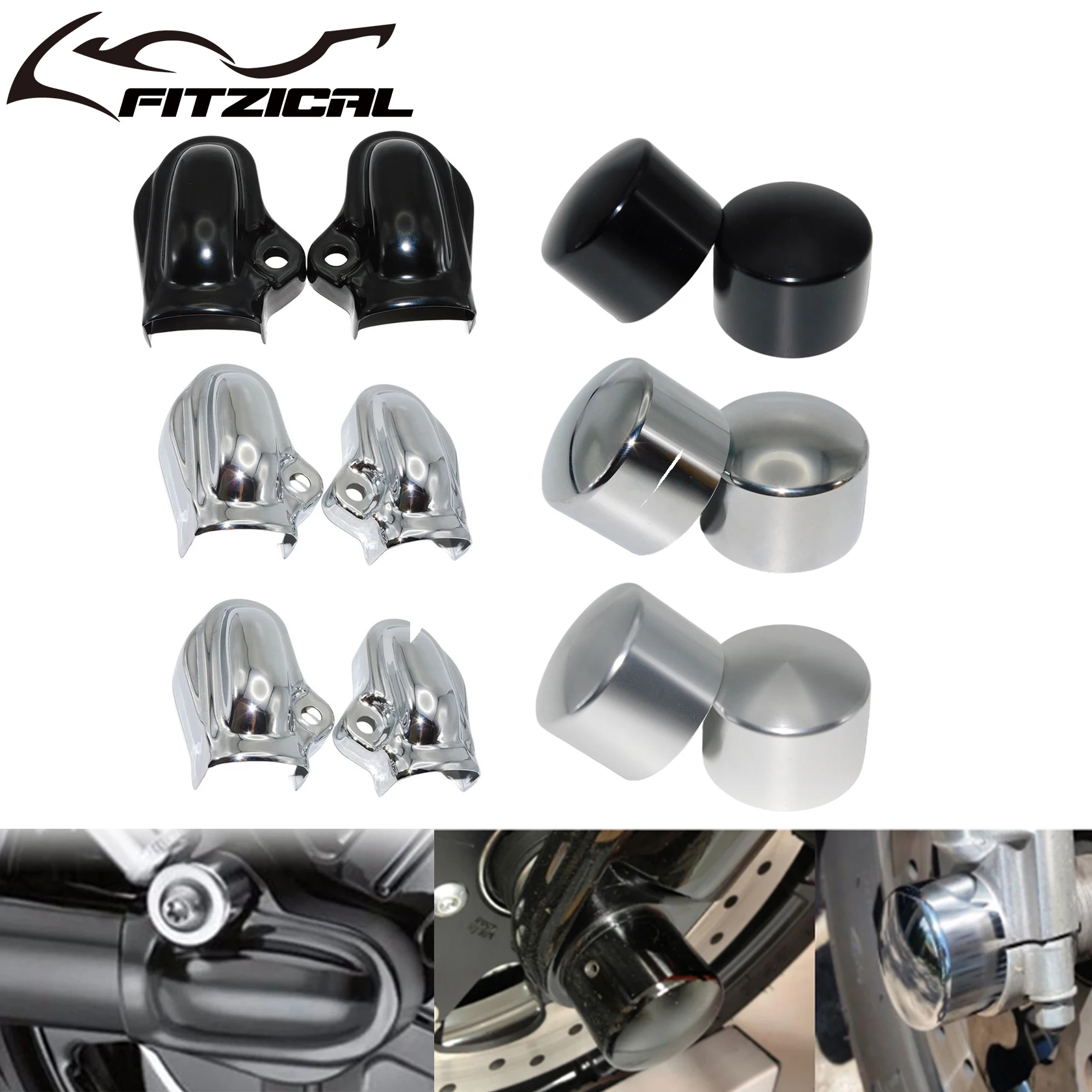 Motorcycle Rear Axle Covers Rear Wheel Shaft Cap Side Protector Guard Front Axle Nut Cover Cap For Harley VRSCX VRSCX Night Rod