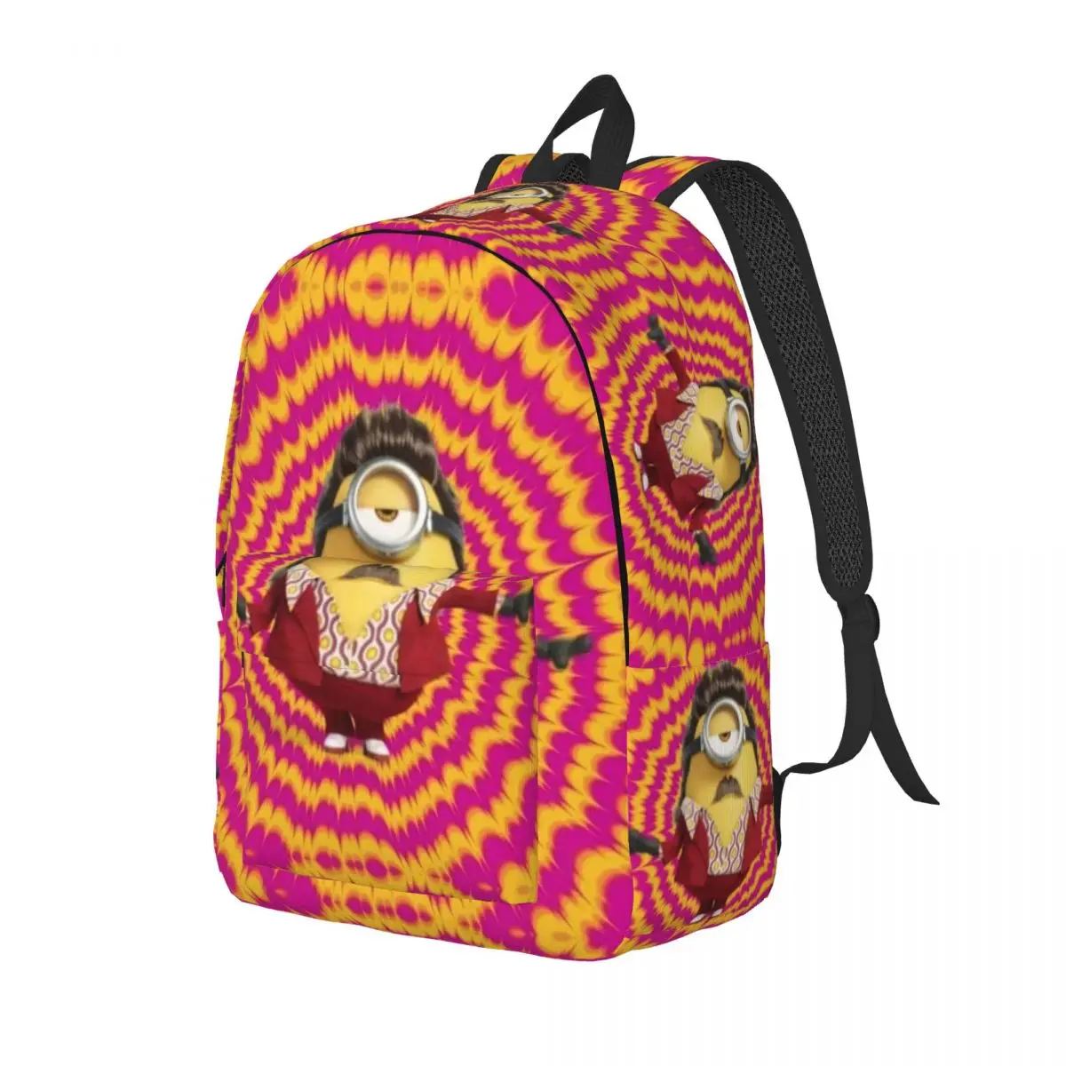 Custom 3D Print M-Minions Canvas Backpacks for Girls Boys School College Travel Bags Women Men Bookbag Fits 15 Inch Laptop image 2
