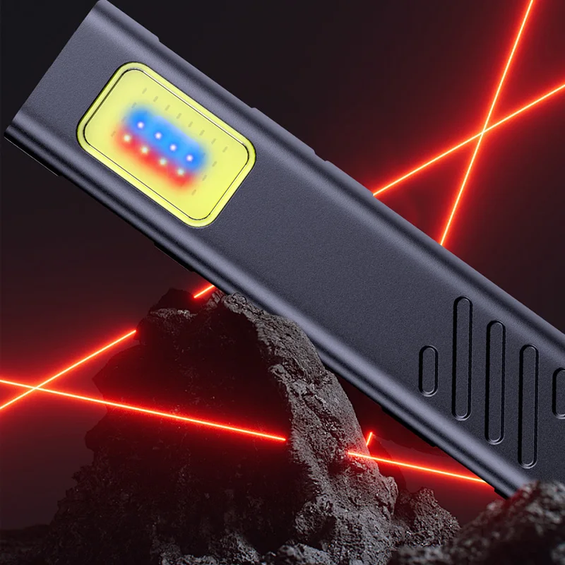 

Strong Light Mini Portable Outdoor Maintenance Emergency EDC Flashlight Knife Cap Security Flashing Work Light Warning Light