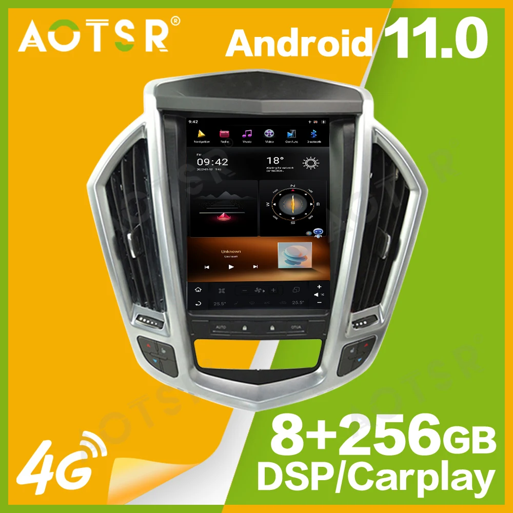 Qualcomm 8 core  For Cadillac Old SRX 2009-2012 Car Radio Multimedia Player Android 11 Auto GPS Navi Carplay Head Unit 2Din