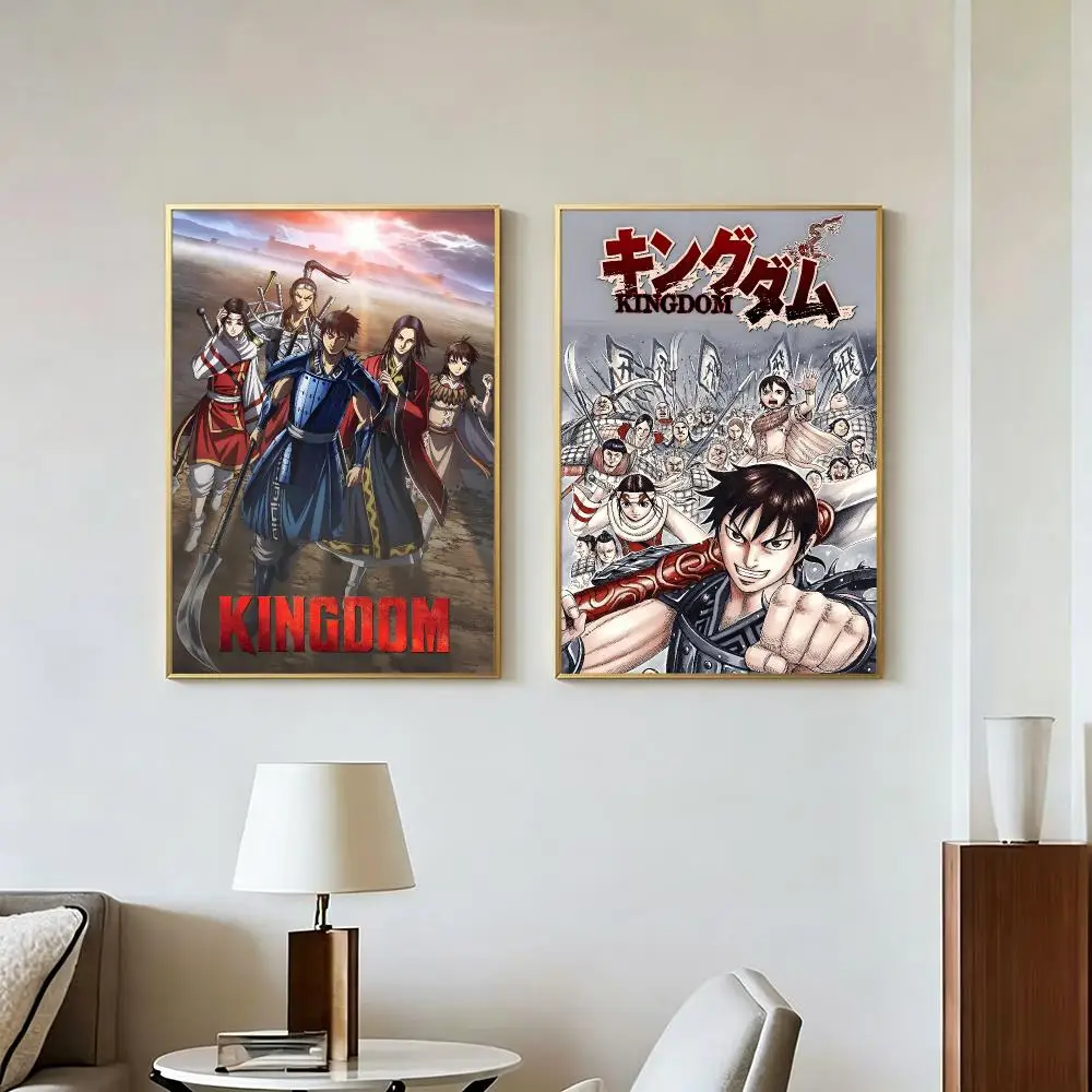 Anime Drama Kingdom Poster Peel And Stick Wall Art Self Adhesive PP Waterproof Wall Decor Living Room Bedroom Gift