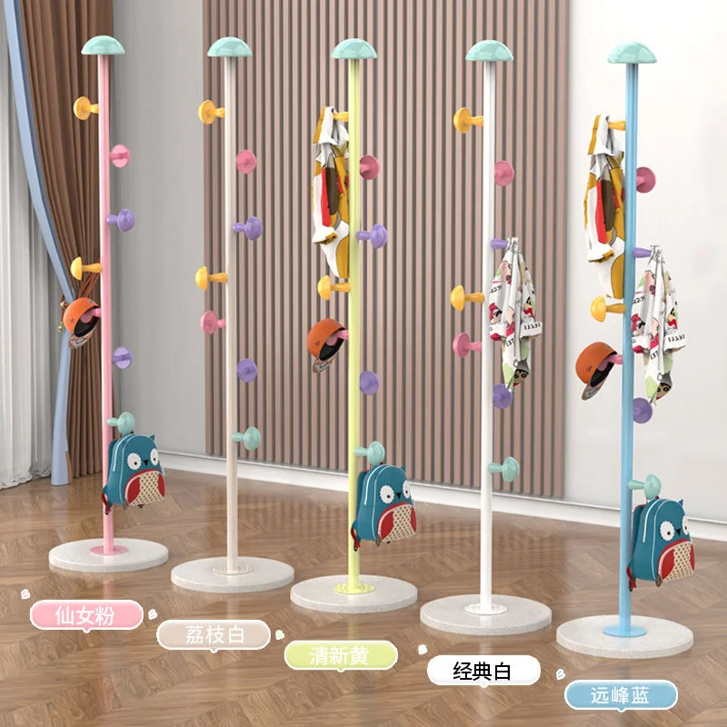 

Modern Colorful Coat Rack for Bedroom and Cloakroom Iron Floor Hanger and Clothes Storage Rack with Mushroom Shape Furniture