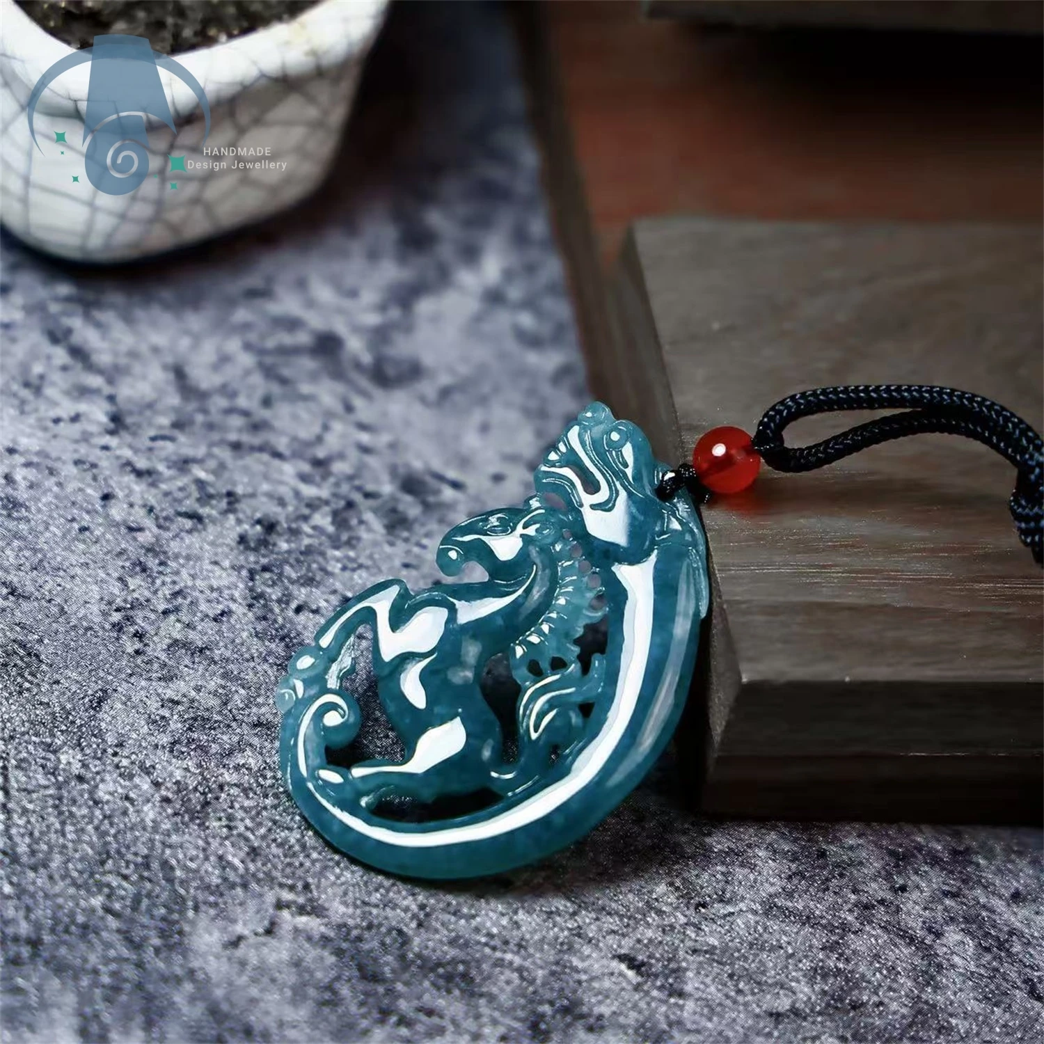 Natural Ice Type Jadeite Pendant High Translucency Smooth Glossy Green Carved Horse Shape Amulet Charm for Everyday Elegant Wear