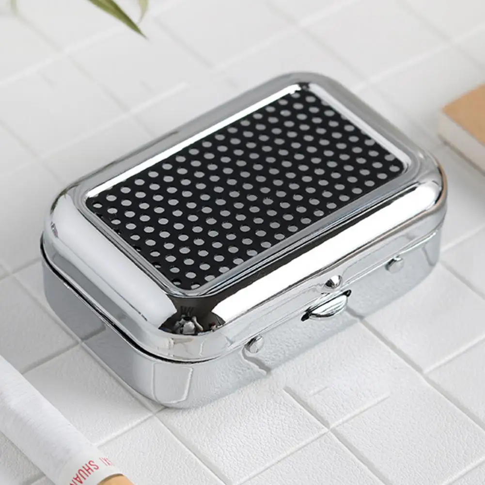 Unique Cigarette Ash Box Metal with Lockable Lid Rectangular Metal Cigarette Ash Box  Ashtray Easy to Clean