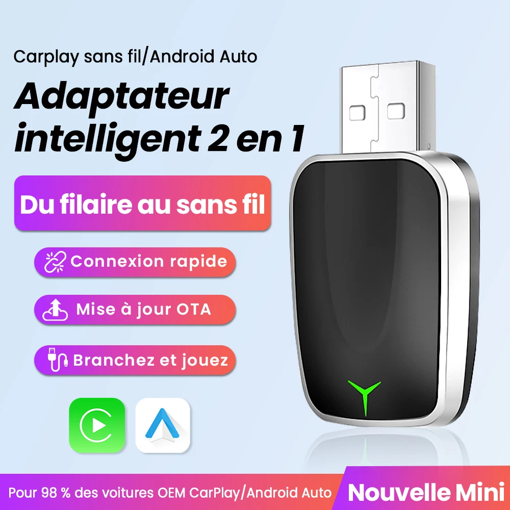 adaptateur carplay sans fil android auto systèmes intelligents auto carplay universel voiture bluetooth voiture for golf 7 clio 5 ford fiesta audi a1a3 clio 3 mercedes w204