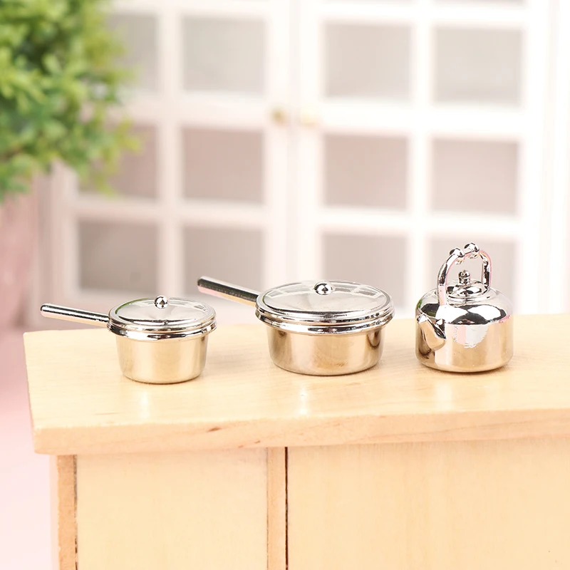 Modellini in Miniatura 1/12 per Casa delle Bambole: Pentole, Spatole e Accessori da Cucina