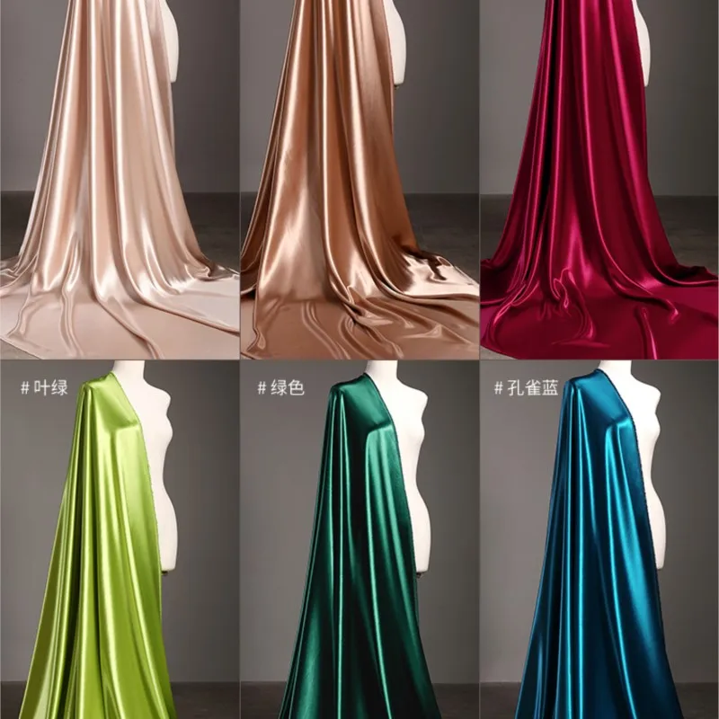 Triacetate Fabric Heavy Anti-Wrinkle Silky Dress High-End Suit Cheongsam Satin Gown