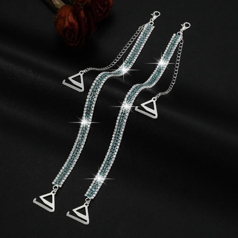 Off-the-shoulder Rhinestone Bra Straps Removable Sparkling Rhinestone Bra Shoulder Belts Adjustable Decorative