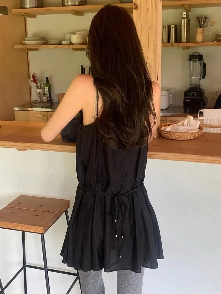 East Gate Faion Dstring Taille Träger Dr Farbe Lose Sommer Vielseitige Oberbekleidung Rock Casual Sle Hohe Taille...