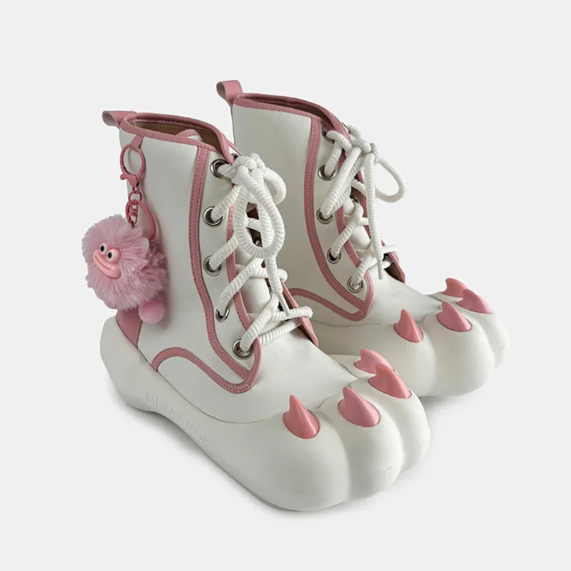 Sweet Women's Shoes Exquisite Cat's Paw Lolita Casual Shoes for Woman Fashion Platform Ankle Boots Designer Shoes Botas Feminina