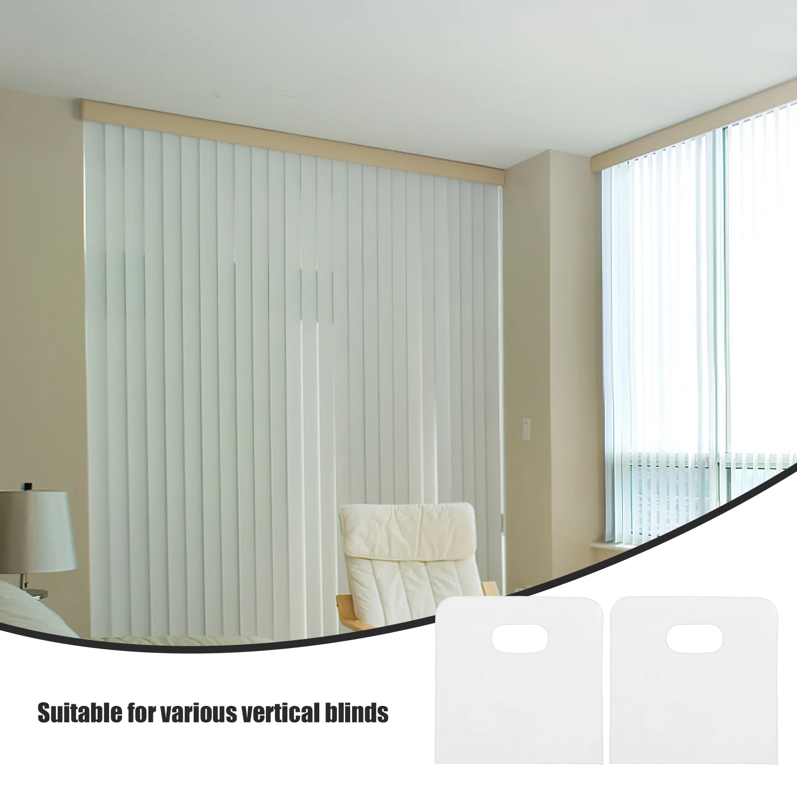 

100Pcs Vertical Blind Fixer Tabs Easy Install Clips for Multiple Repairs and Versatile Use in Rooms Vertical Blind Tabs