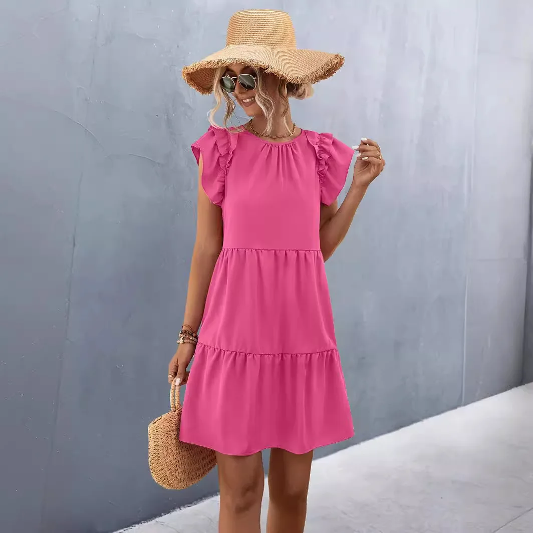 فستان نسائي جديد لربيع وصيف 2024 بلون نقي دكتور عبر الحدود الأكثر مبيعًا محطة مستقلة موقع eBay S Ele للسيدات