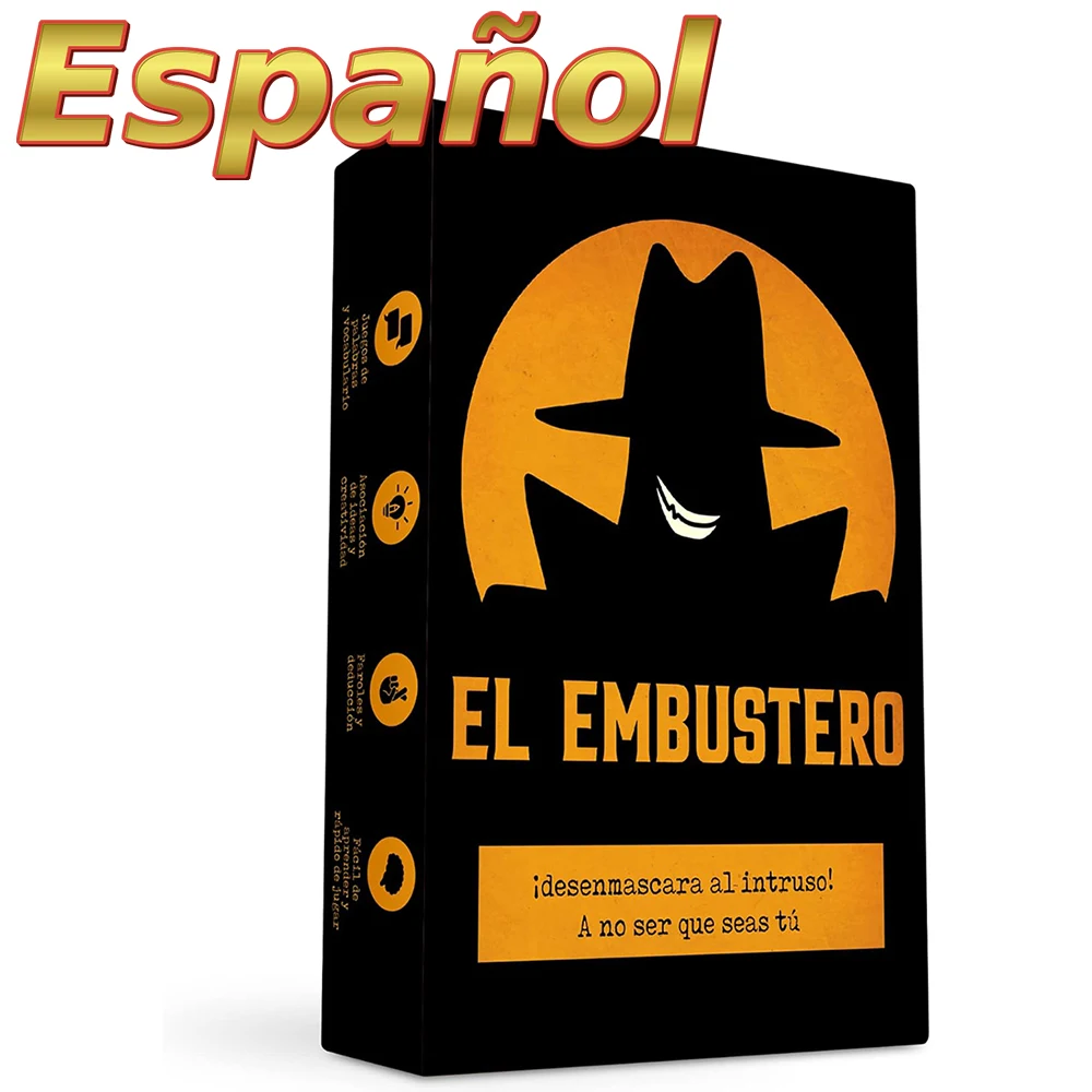 El Embustero, juego de cartas español para fiestas divertidas, amigos, desenmascaran al impostor, juego de estrategia, faroleo y asociación creativa de palabras