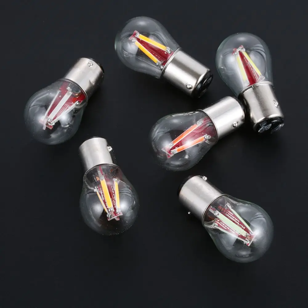 New Car LED COB Bulb 4 Filament Reverse Lamp 1157 BAY15D 21/5W 1156 BA15S P21W DC12-24V Turn Brake Signal Light Auto Accessories