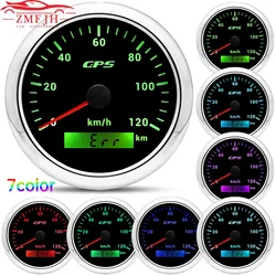 85MM GPS Speedometer For Motorcycle Marine Boat 7 Color Backlight 30~ 200 Km/h Boat Car Truck Speed Gauge Meter With GPS Antenna