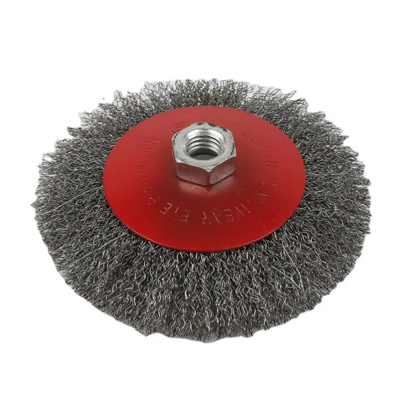 High Quality 100/115/125mm Disc-shaped Steel Wire Wheel For Angle Grinder Bench Grinder Rust Removal Polishing Cleaning Tools