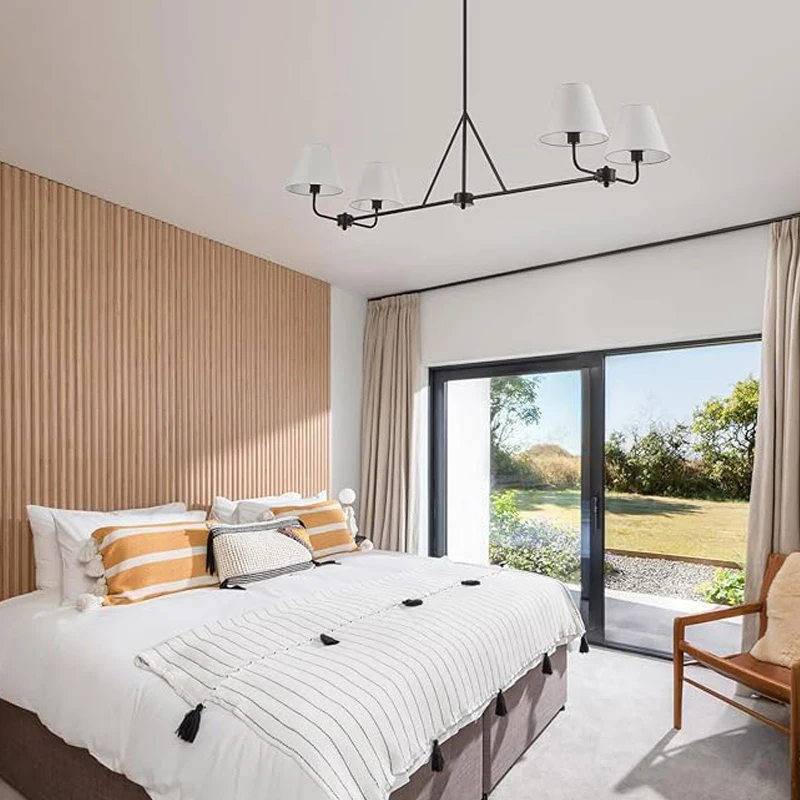 كولينز ثريا مستديرة النسيج فرع مصباح الحد الأدنى الفرنسية مصباح للزينة قاعة غرفة نوم دراسة الديكور ريفي معلقة الخفيفة #4