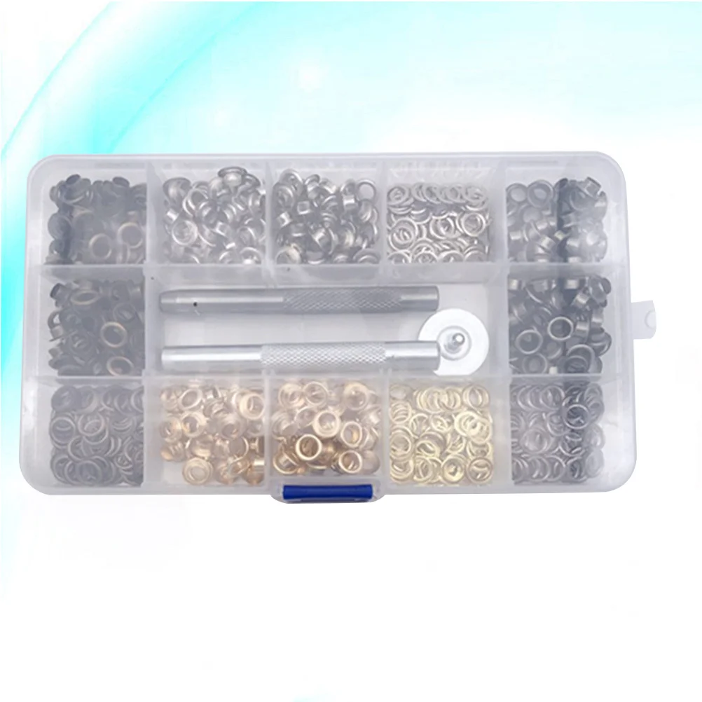 

400pcs Metal Grommets Kit 5Mm With Tools Storage Case For Shoes Clothing Diy Crafts Canvas Tarps Tents Awning Button Fastener