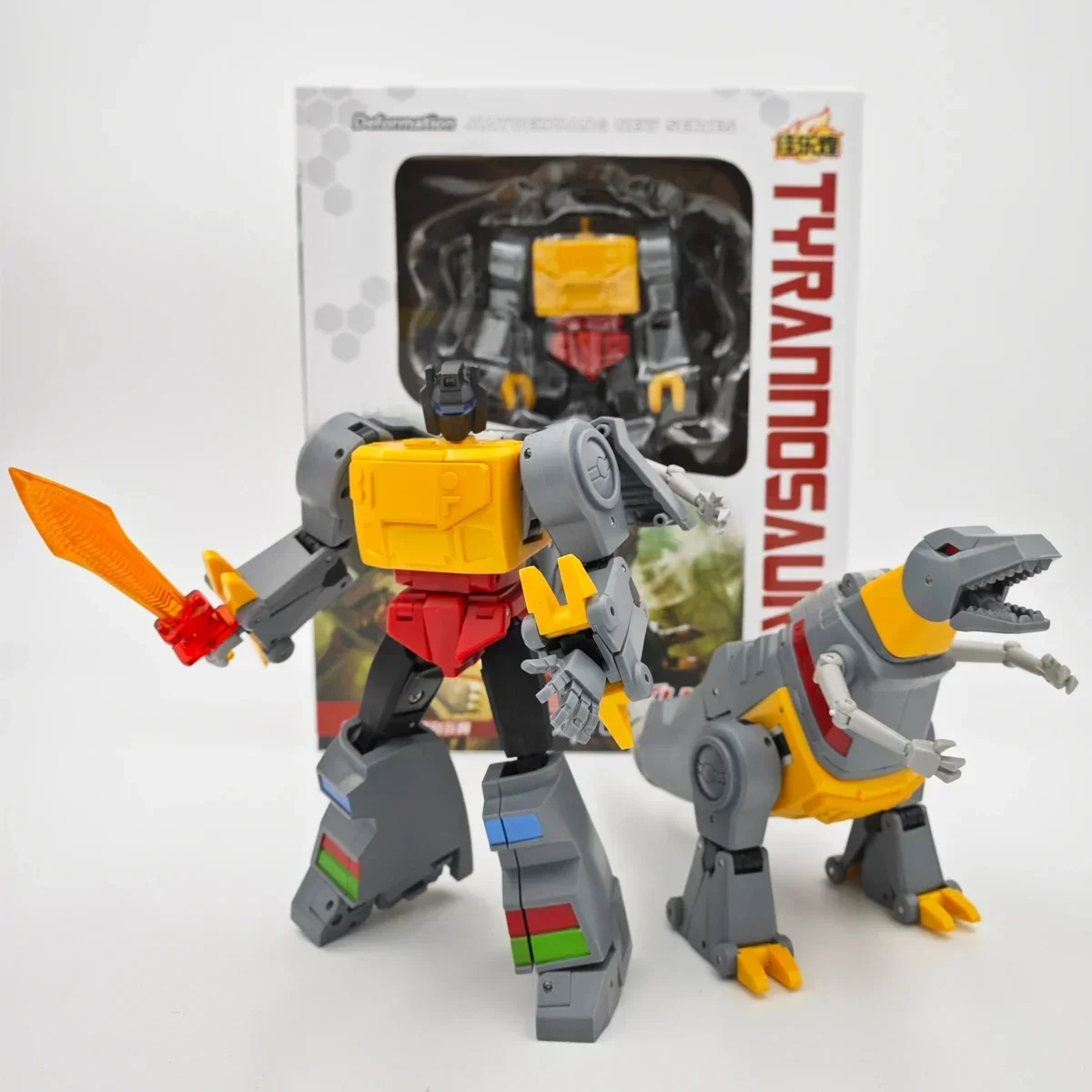 In Stock Jiayuehuang Transforming Toys 8809 12cm Vanguard Grimlock KO Mini Robot Movable Dolls Collection with Special Effects