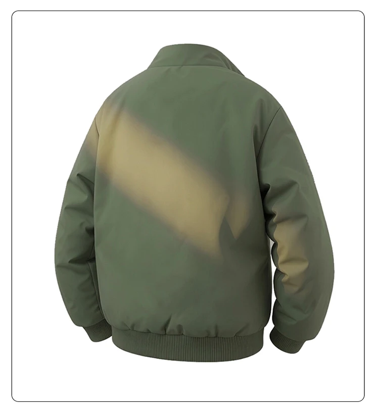 Men's Jacket Stand Collar Stamp Mens Parka Winter New Down Jacket Fleece Warm Jackets Men Business Leisure Coat Baseball Coats