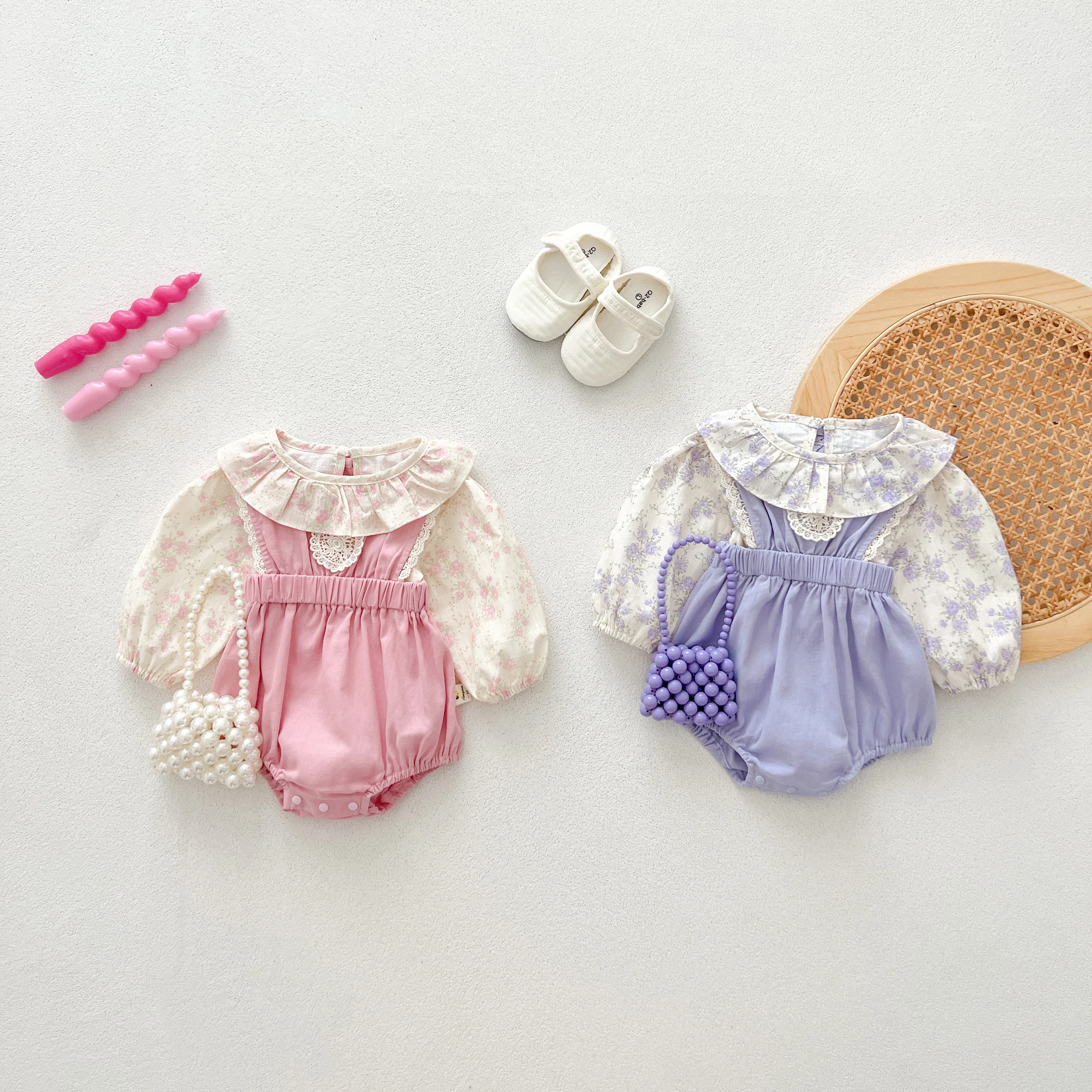 Fall New Lace-trimmed baby Carrier Dress for Girls, Stylish Diaper Cover