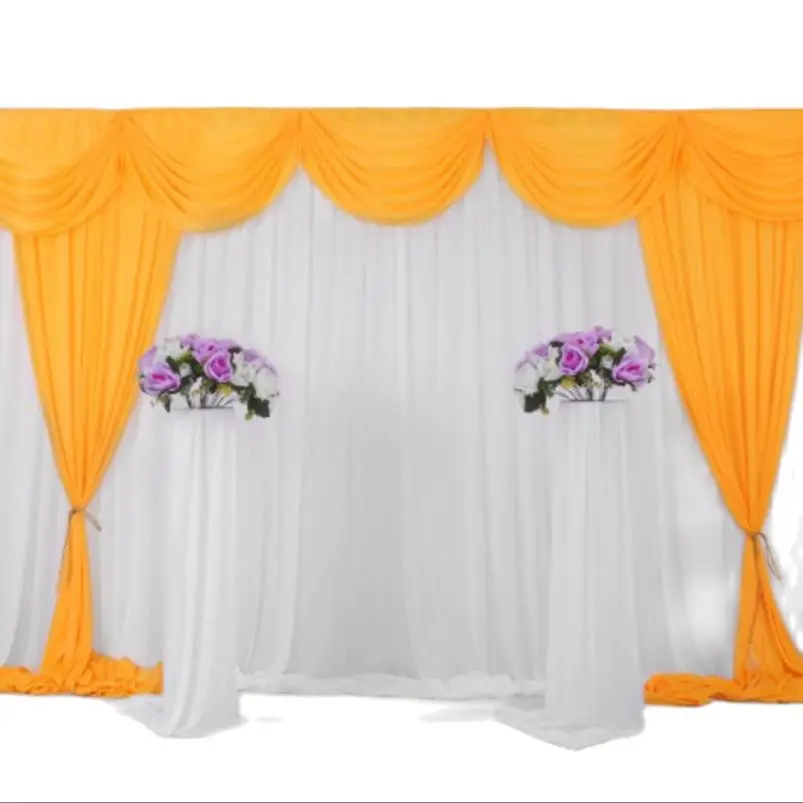 

ice silk ice silk fabric elegant and luxury wedding backdrop swags drape curtain for wedding stage decoration event party
