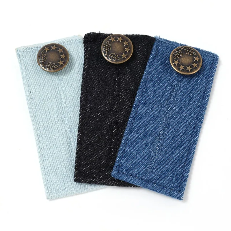 Metal Jean Button Extender Waistband Expanders Detachable Denim Pants Button Extension Clips for Jeans Skirt Waist Size Adjust