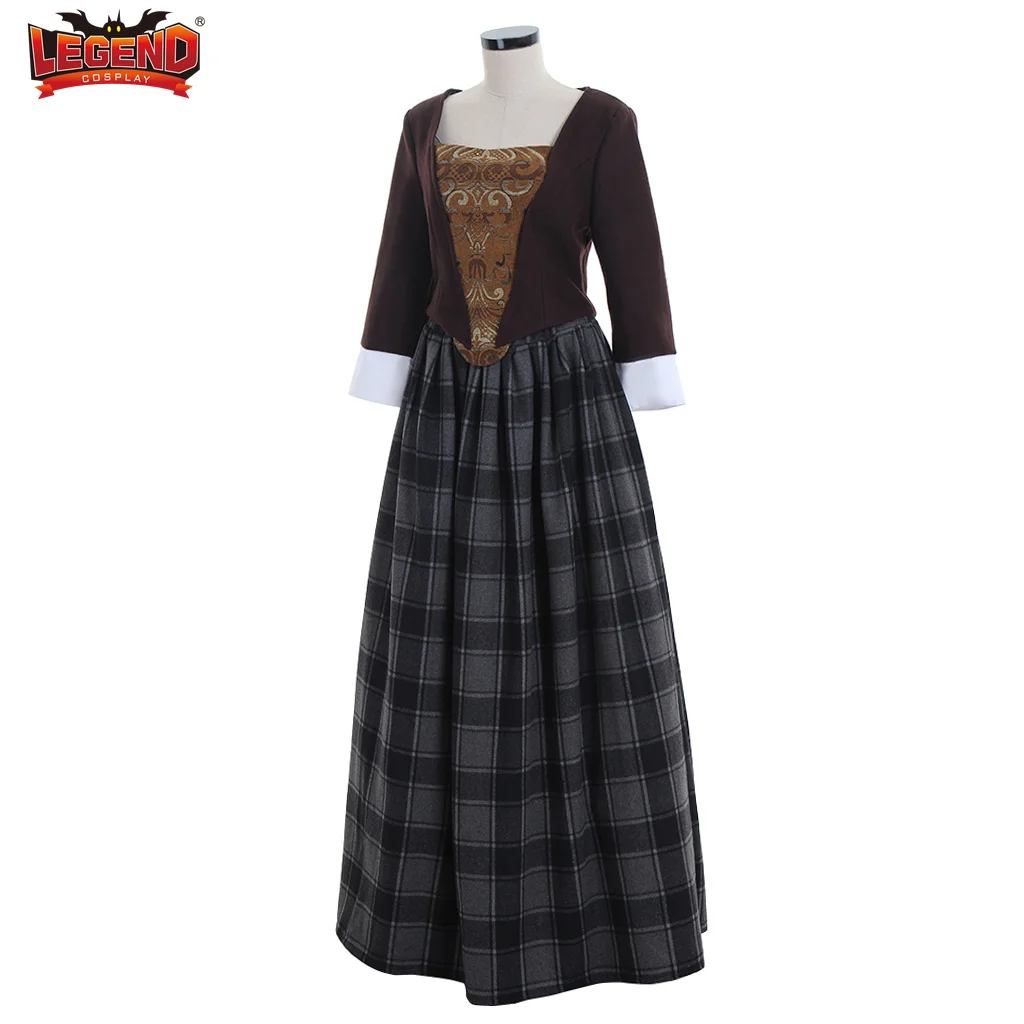 (In Stock) Outlander Cosplay Costume Jenny Fraser Murray Dress Medieval Highland Scotland Costume Carnival Party Dress For Women