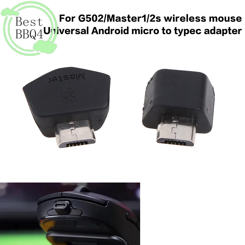(BBQ4)For G502/Master Wireless Mouse Universal Adapter Android Micro To Type C Head Replacement Repair Parts