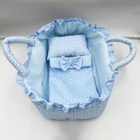 Adaptable aux poupées de moins de 35 cm, présentant un joli panier à tirer à la main, idéal pour les poupées à habiller, accessoires pour maison de poupée, jouets et cadeaux pour filles. 4