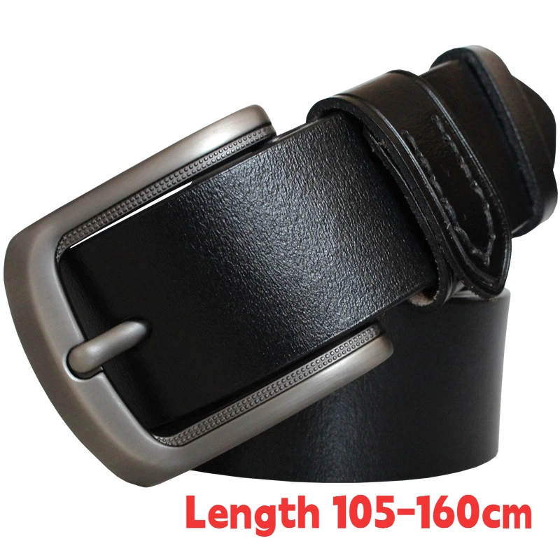 

Большой мужской ремень из натуральной кожи длиной 105-160 см с игольной пряжкой, мужской повседневный простой многофункциональный модный деловой ремень
