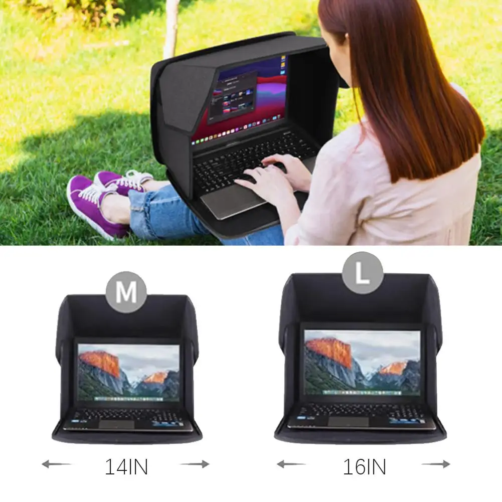 Laptop Sun Shade Ultra - light Foldable 14/16 Inches Laptop Umbrella Sun Glare Shield Computer Sun Protection Working Outside