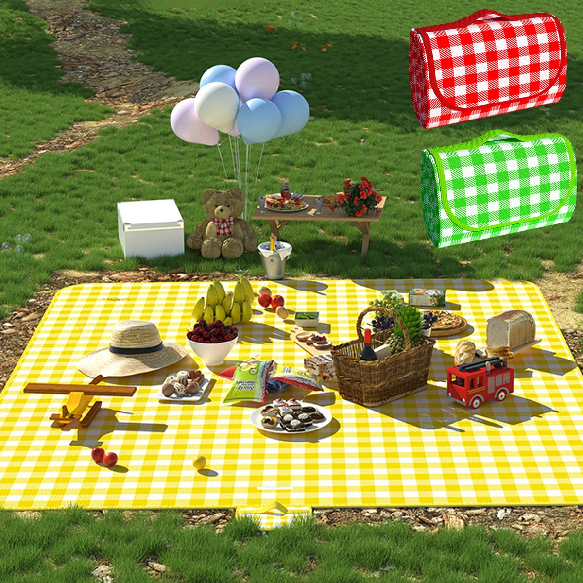 بطانية شاطئ رقيقة محمولة كبيرة جدًا مقاومة للماء، مناسبة للاستخدام في التخييم في الهواء الطلق والعائلات والكبار والأطفال والحيوانات الأليفة #1