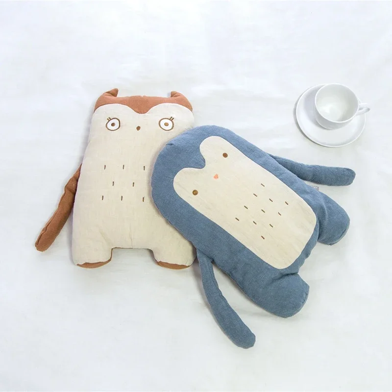 Soft Cute Stuffed Sloth Toy Plush Rabbit Penguin Owl Toy Animals Plushie Doll Pillow Sofa Cushion For Kids Birthday Gift 38x25cm