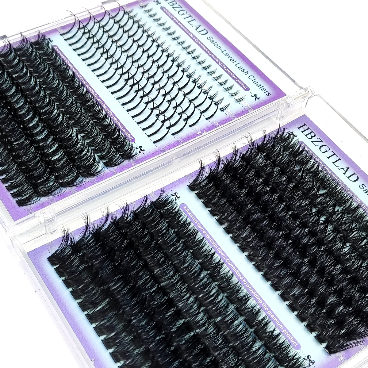 HBZGTLAD 60D-180D Volumen-Wimperncluster mit Spikes, Einzelwimpern-Cluster-Extensions, DIY Fairy/Manga-Stil – Detail 10