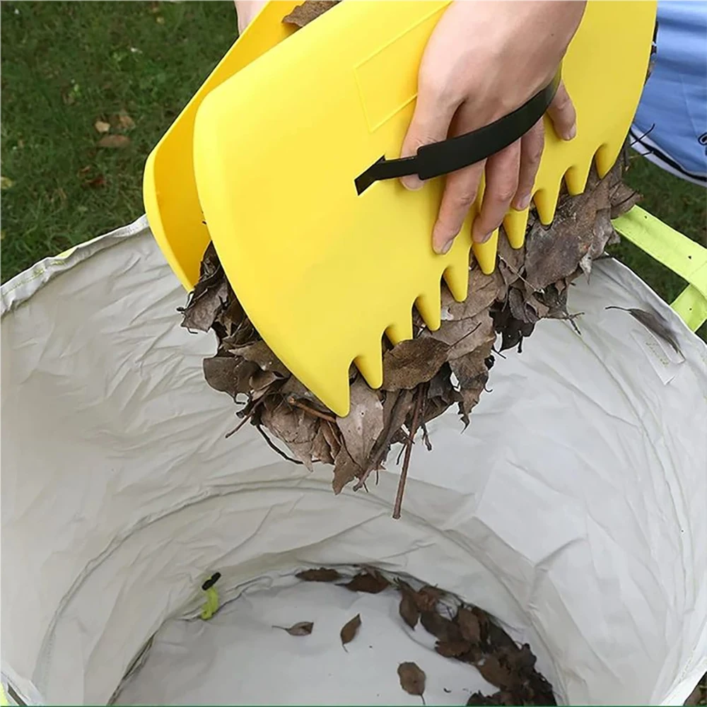 1 Paar Handgehaltene Laubsammelzangen, Gartenwerkzeug zum Aufsammeln von Gras, Unkraut, Stroh und Gartenabfällen – Detail 3